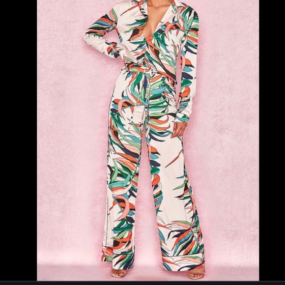 House of CB Pants & Jumpsuits House Of Cb Bartola Tropical Print